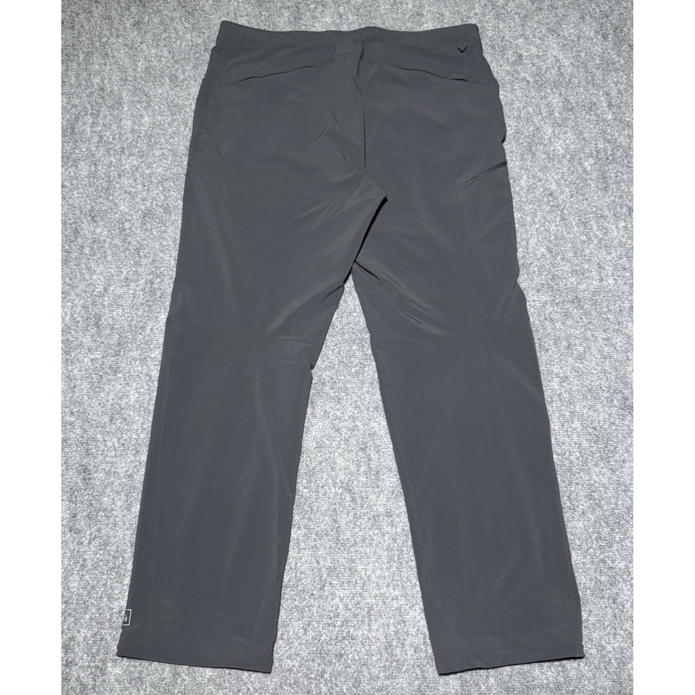 REI Cargo Hiking Pants Men's Size XL 34L Black Performance Stretch Belted Logo - Picture 7 of 14